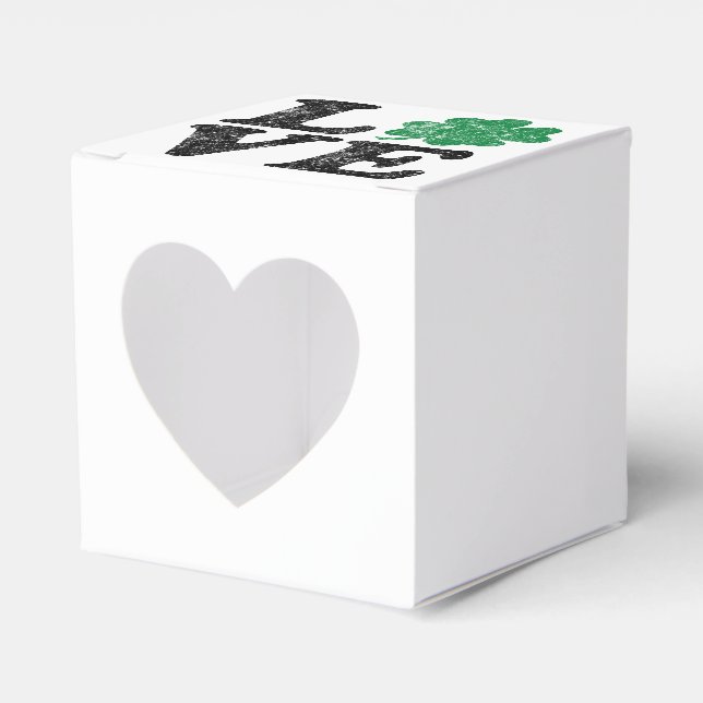 St Patrick's Day LIEBE Kleeblatt Irish Geschenkschachtel (Vorderseite)