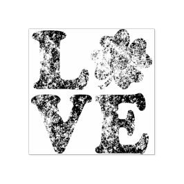 St Patrick's Day LIEBE Kleeblatt Irish Gummistempel