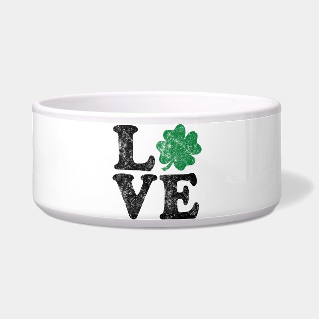 St Patrick's Day LIEBE Kleeblatt Irish Napf (Vorderseite)