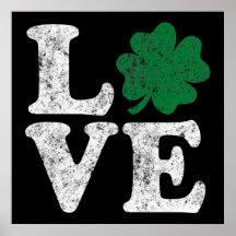 St Patrick's Day LIEBE Kleeblatt Irish