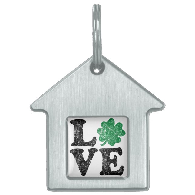 St Patrick's Day LIEBE Kleeblatt Irish Tiermarke (Vorderseite)