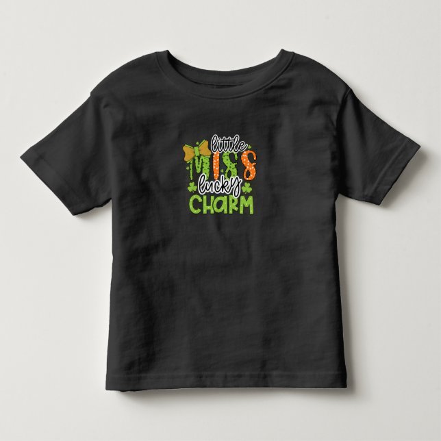 St Patricks Day Little Miss Lucky Charm Kleinkind T-shirt (Vorderseite)