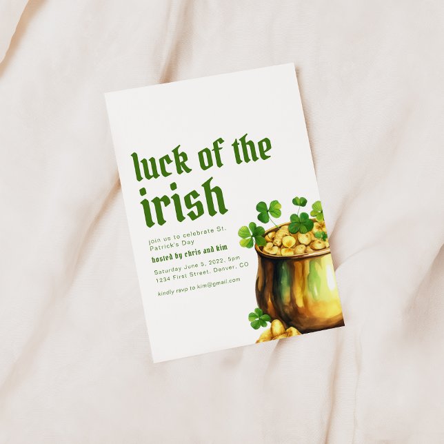 St. Patrick's Day Luck The Irish Party Einladung (Von Creator hochgeladen)
