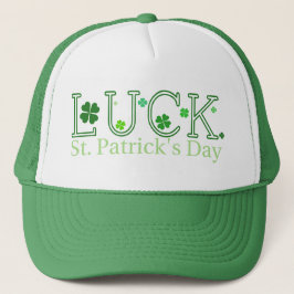 St. Patrick's Day "Luck" Trucker Hat Truckerkappe