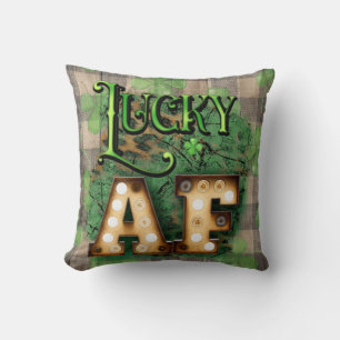 St. Patrick's Day Lucky AF Irische Laufschriftlich Kissen