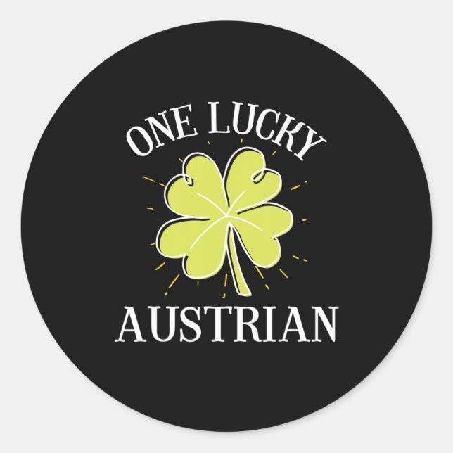 St Patricks Day Lucky Austrian Coach Runder Aufkleber (Vorderseite)