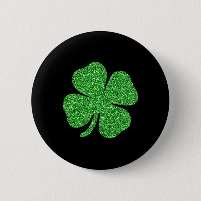 St. Patrick's Day Lucky Charm Green Irish Clover S Button (Vorderseite)