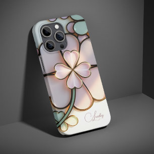 St Patricks Day Lucky Clover Festhalten Glas-Effek Case-Mate iPhone Hülle