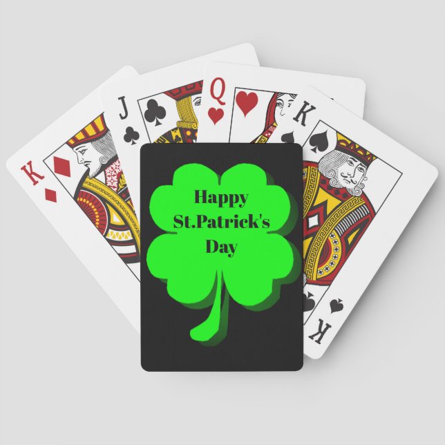 ST. PATRICK'S DAY LUCKY CLOVER  SPIELKARTEN (Rückseite)