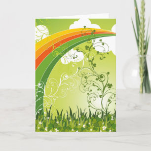 St. Patrick's Day Lucky Clovers Kleeblatt irisch Karte