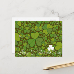 St. Patrick's Day Lucky Clovers Kleeblatt irisch Postkarte