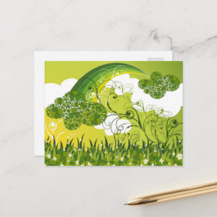 St. Patrick's Day Lucky Clovers Kleeblatt irisch Postkarte
