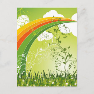 St. Patrick's Day Lucky Clovers Kleeblatt irisch Postkarte