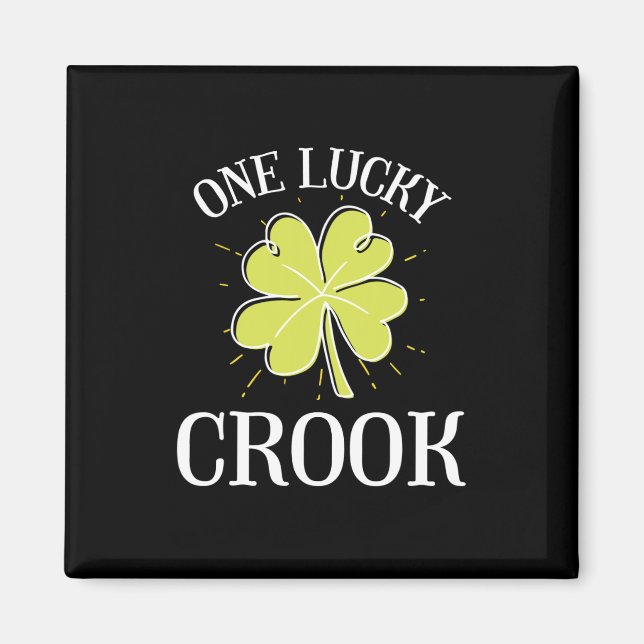 St Patricks Day Lucky Crook Geschenk Magnet (Vorne)