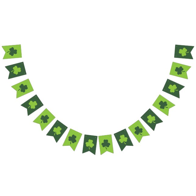 St. Patrick's Day Lucky Green Clover Wimpelkette (Alle)