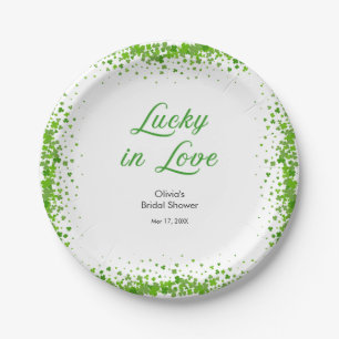 St. Patricks Day Lucky in Love Brautparty  Pappteller