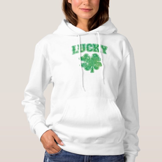 St Patricks Day Lucky Irish Hoodie (Vorderseite)