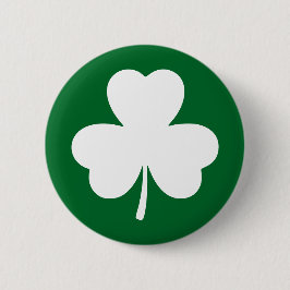 St Patrick's Day Lucky Kleeblatt Clover Button