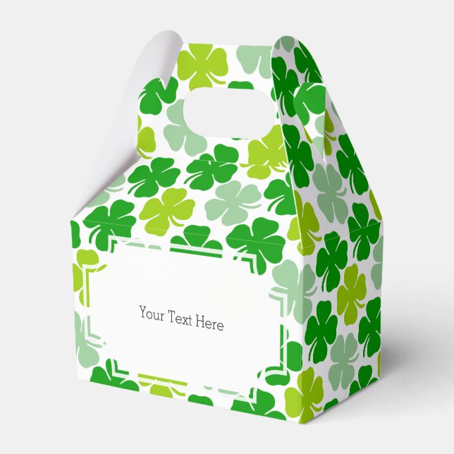 St. Patrick's Day Lucky Kleeblatt Geschenkschachtel (Vorderseite)