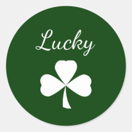 St. Patrick's Day Lucky Kleeblatt Green Runder Aufkleber