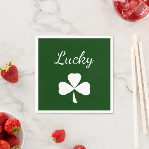St. Patrick's Day Lucky Kleeblatt Green Serviette
