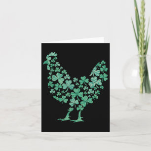 St Patricks Day Lucky Kleeblatt Hühner Girls Karte