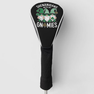 St Patricks Day Lucky Kleeblatt Leopard Gnomes Golf Headcover