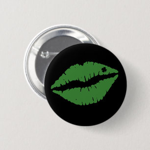 St. Patrick's Day Lucky Kleeblatt Lips Il Button