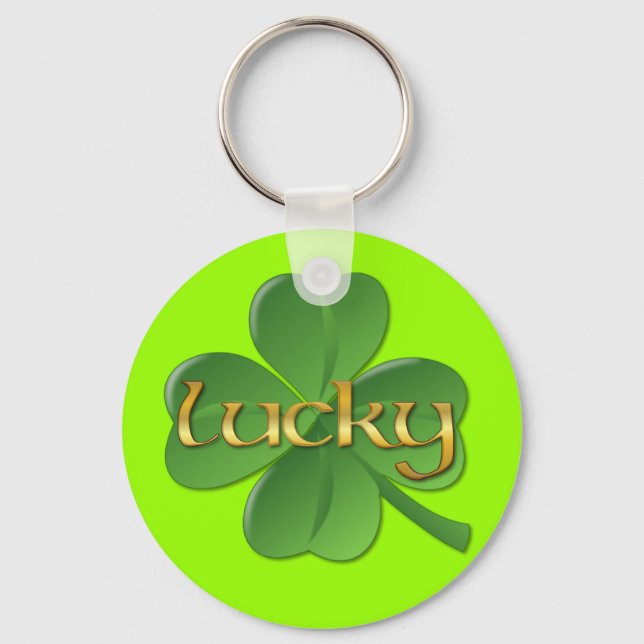 St. Patrick's Day Lucky Kleeblatt Schlüsselanhänger (Vorderseite)