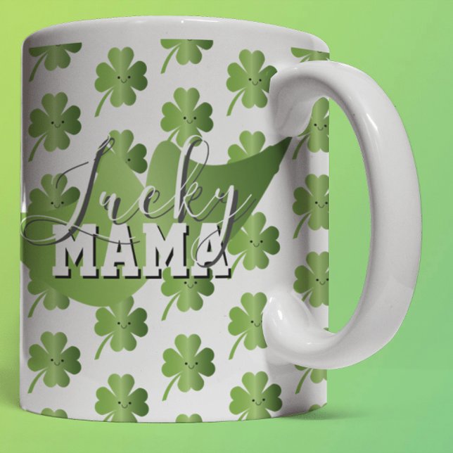 St Patricks Day Lucky Mom Kaffeetasse (Von Creator hochgeladen)