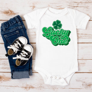 St. Patrick's Day Lucky One Baby Bodysuit auf Deut Strampler