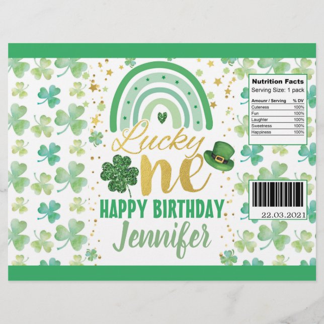 St Patrick's Day Lucky One Chip Bag Wrapper Flyer (Vorne)