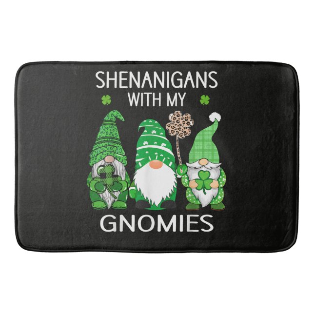 St Patricks Day Lucky Shamrock Leopard Badematte (Vorderseite)