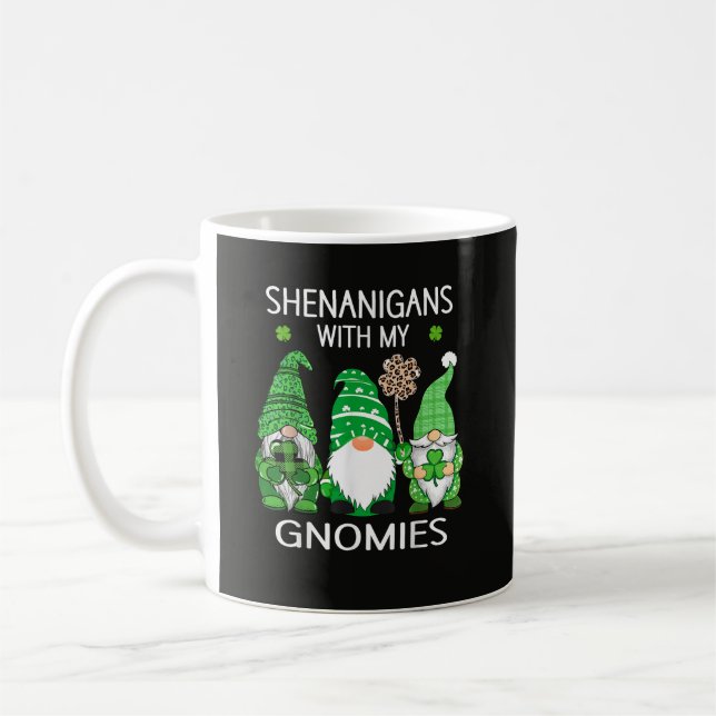 St Patricks Day Lucky Shamrock Leopard Kaffeetasse (Links)