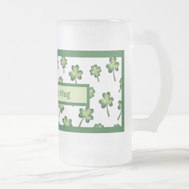 St. Patrick's Day Lucky Tasse Mattierter Bierstein (Rechts)