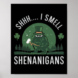 St. Patricks Day Lustig Shhh Ich rieche Schabernac Poster