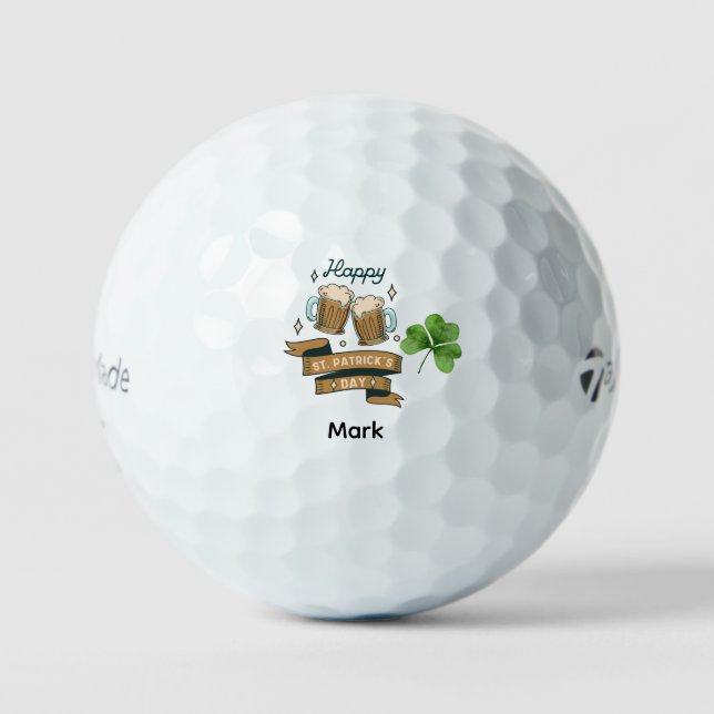 . St. Patrick's Day lustiger Spruch mit Bier Golfball (Vorderseite)