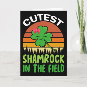 St Patricks Day Mädchen Kleinkind Süßester Shamroc Karte