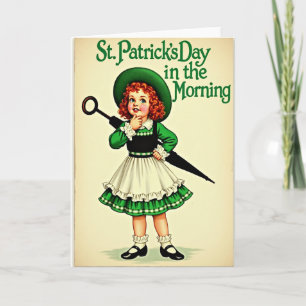 St. Patricks Day Mädchenkarte Karte