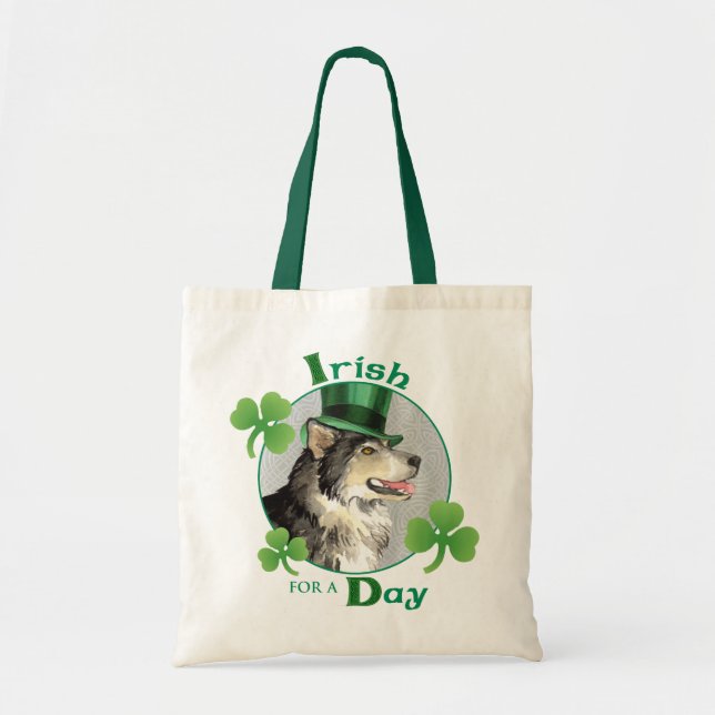 St. Patrick's Day Malemute Tragetasche (Vorne)