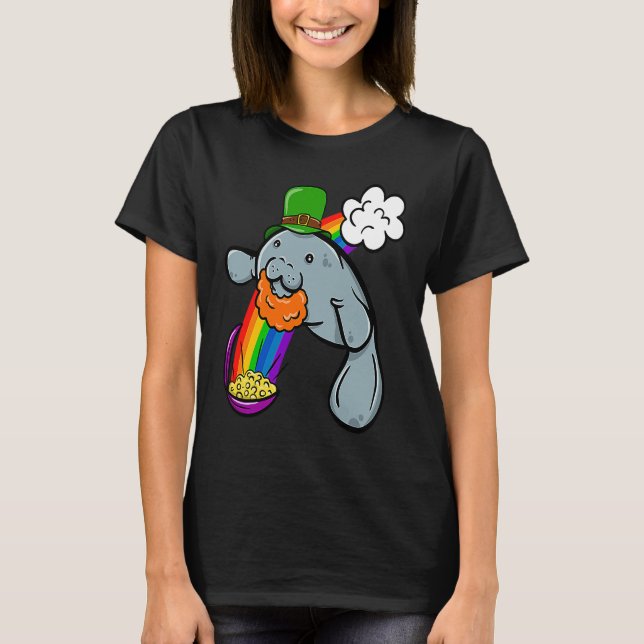 St Patrick's Day Manatee Leprechaun Cute  Boys Gir T-Shirt (Vorderseite)