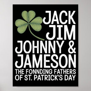 St Patricks Day Männer die Gründerväter von st Poster