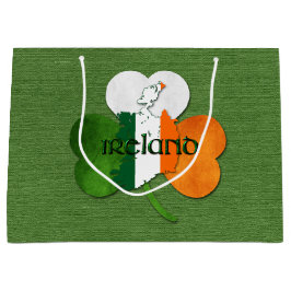 St. Patrick's Day Map Ireland/Clover Große Geschenktüte