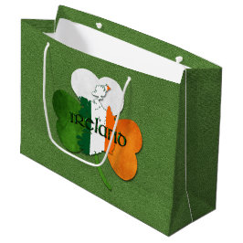 St. Patrick's Day Map Ireland/Clover Große Geschenktüte