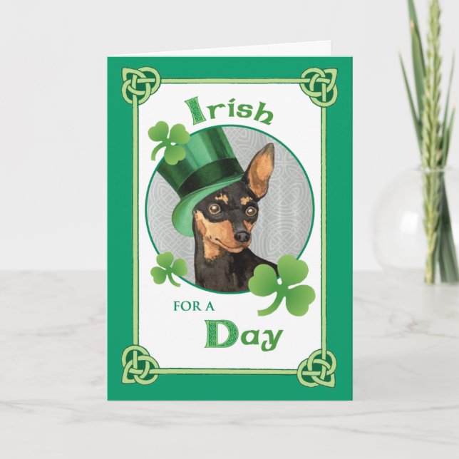 St. Patrick's Day Min Button Karte (Vorderseite)