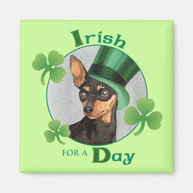 St. Patrick's Day Min Button Magnet (Vorne)