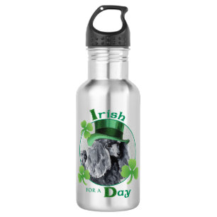 St. Patrick's Day Miniatur Poodle Edelstahlflasche