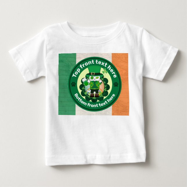 St. Patrick's Day mit einer glücklichen, Mit Augen Baby T-shirt (Vorderseite)