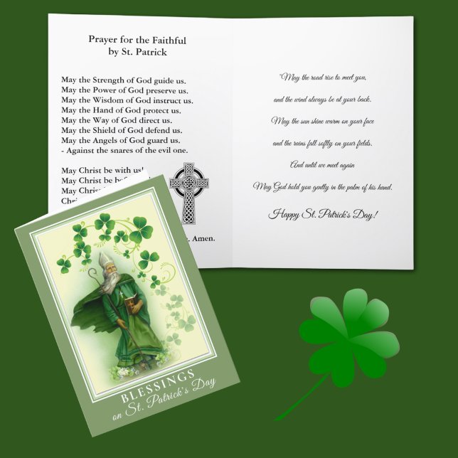 St. Patrick's Day mit Gebet und Segen Karte (Von Creator hochgeladen)