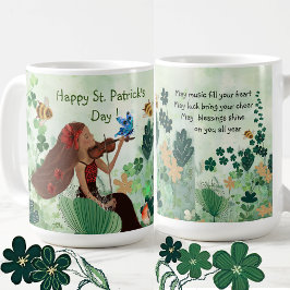 St. Patrick's Day mit Musik Kaffeetasse
